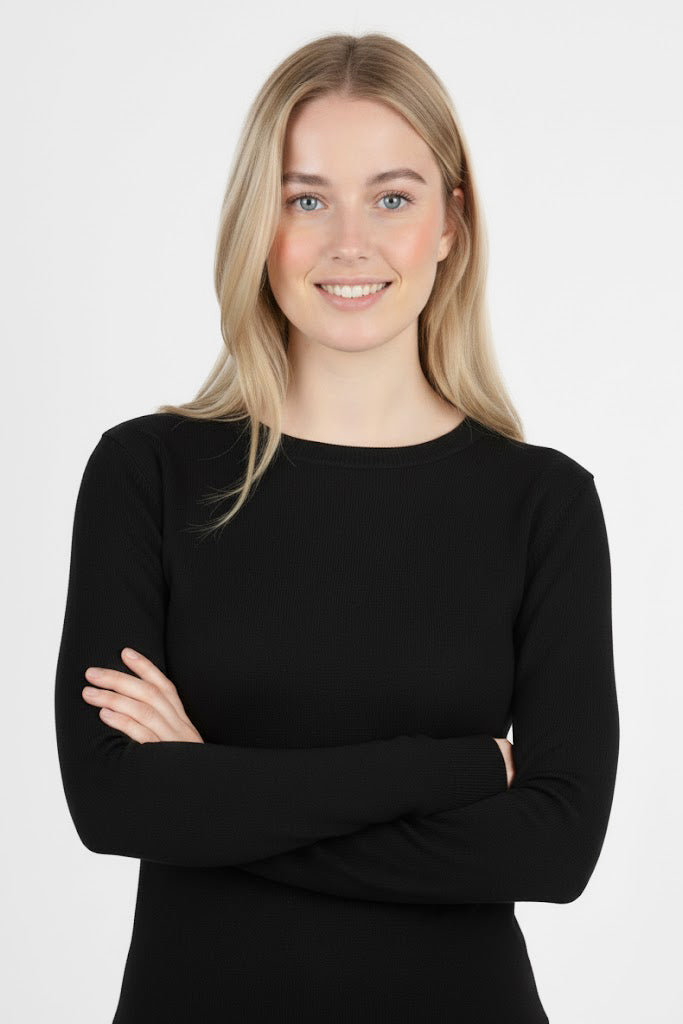 Gripelle Kadın Parmak Geçmeli Bluz Siyah