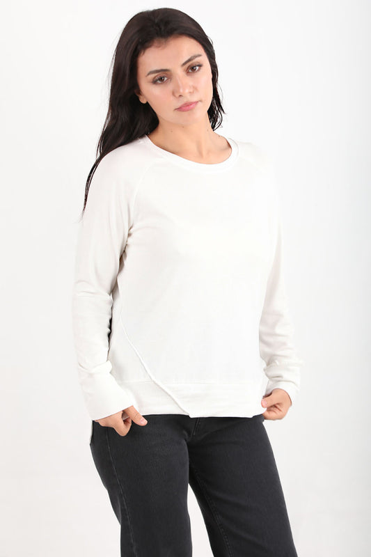 Berryknit Kadın Bisiklet Yaka Çilek Kumaş Bluz Ekru