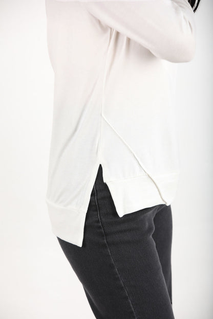 Berryknit Kadın Bisiklet Yaka Çilek Kumaş Bluz Ekru