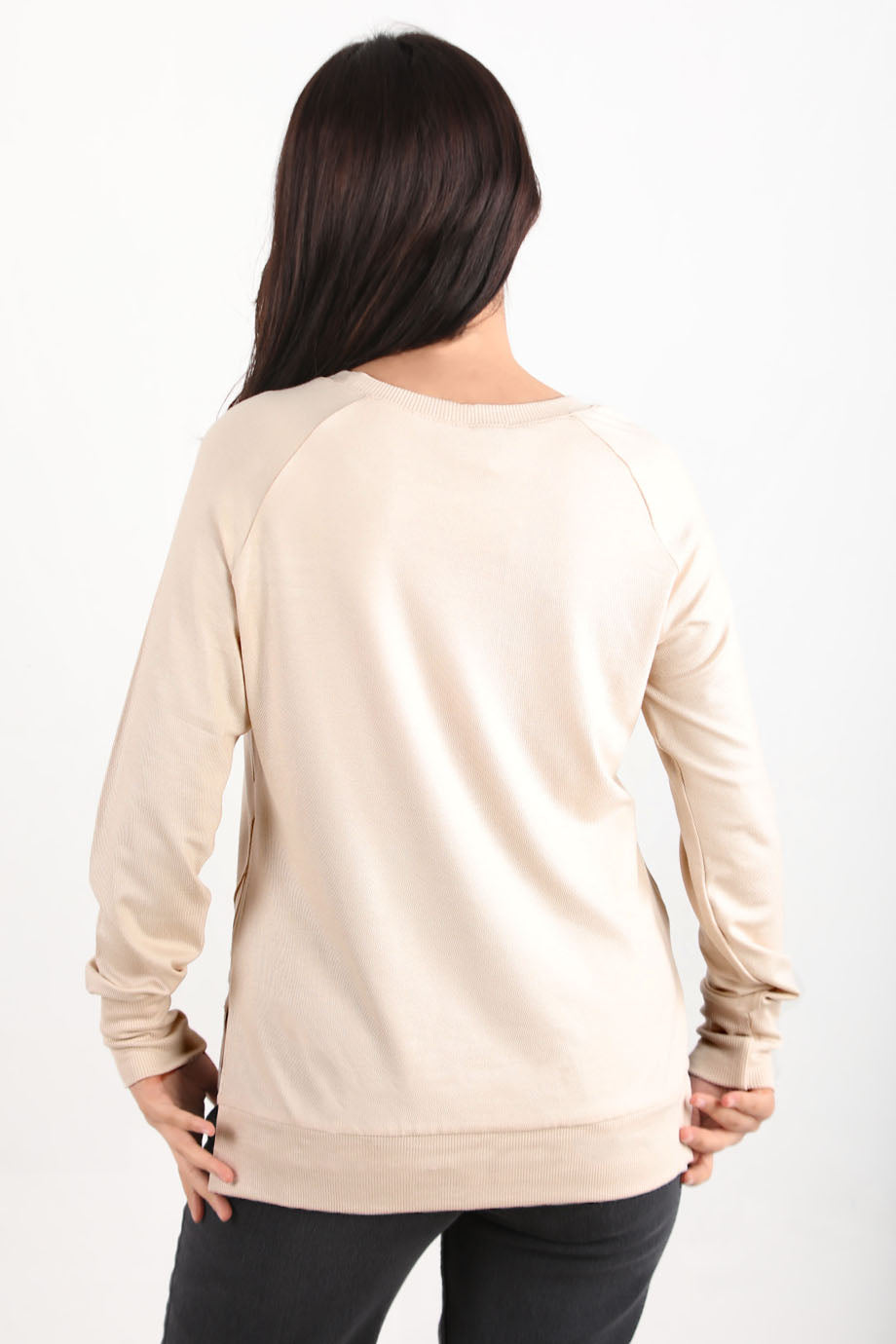 Berryknit Kadın Bisiklet Yaka Çilek Kumaş Bluz Taş