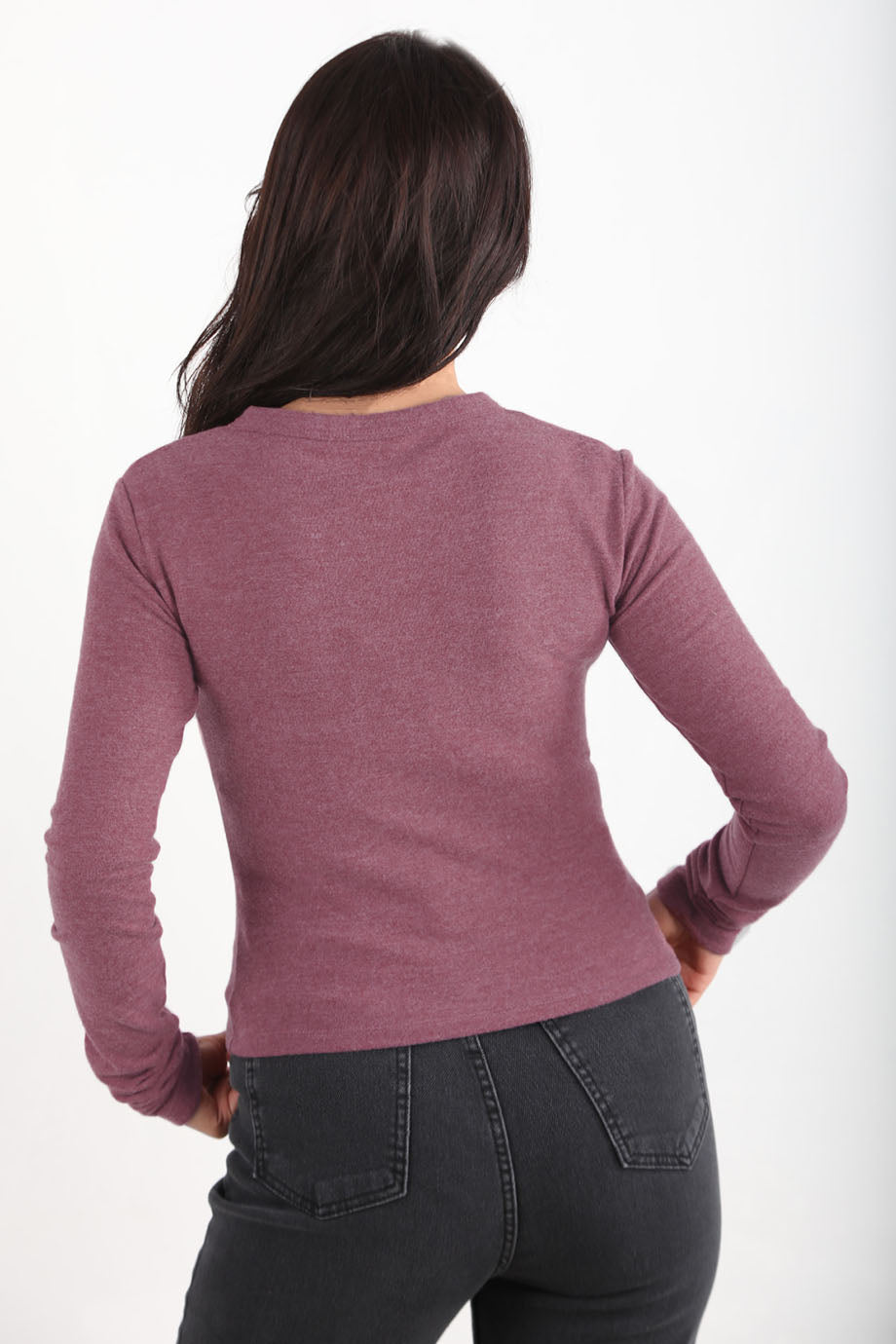 Pressline Kadın Önü Çıtçıtlı Bluz Bordo