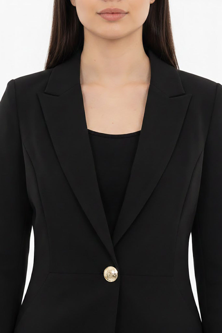 Kadın Tek Düğmeli Ceket Siyah