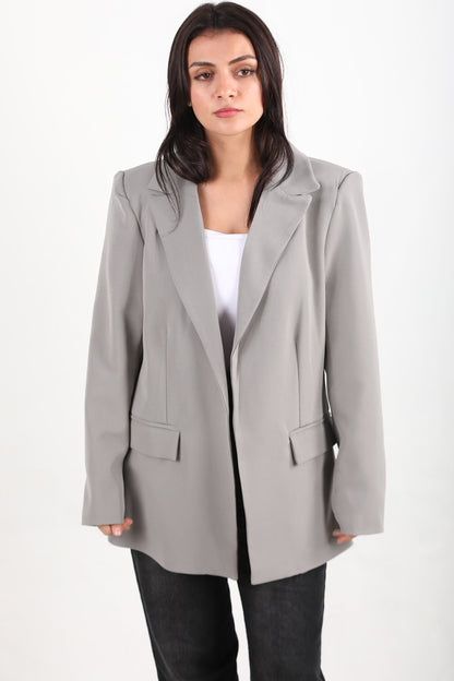 Formelle Kadın Blazer Ceket Gri