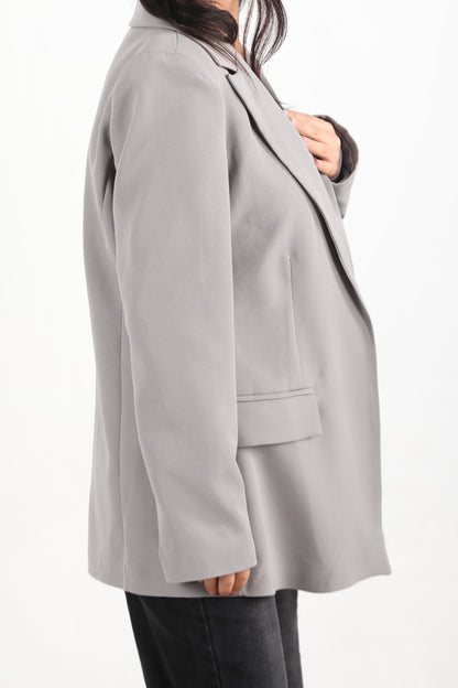 Formelle Kadın Blazer Ceket Gri