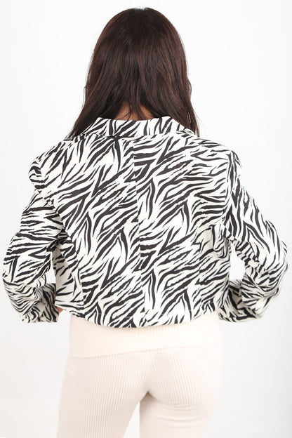 Kadın Tek Düğmeli Kısa Ceket Ekru - Şık ve Modern Blazer Ceket