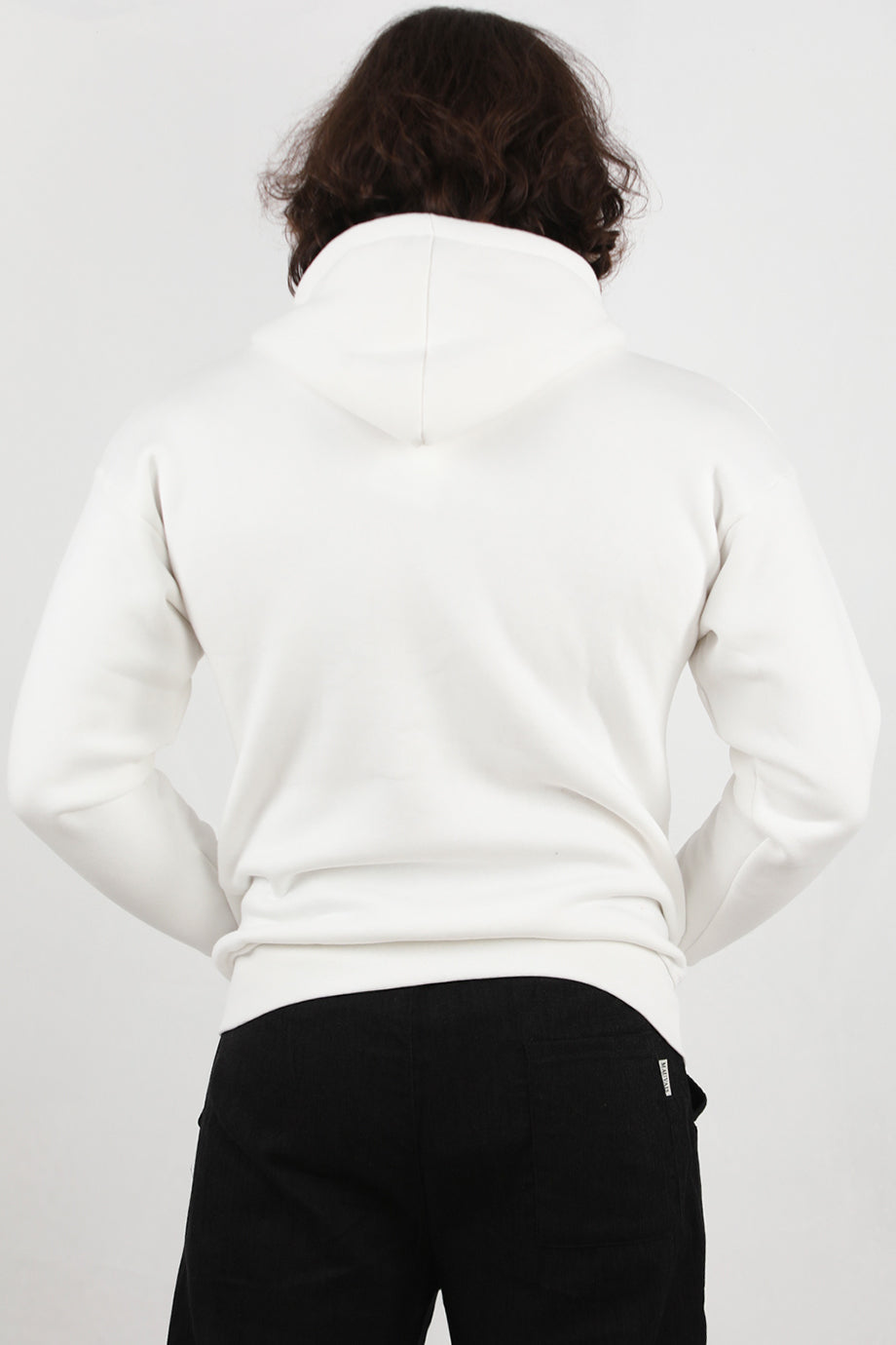 Urbanor Erkek Kapşonlu Önü Fermuarlı Ceket Beyaz