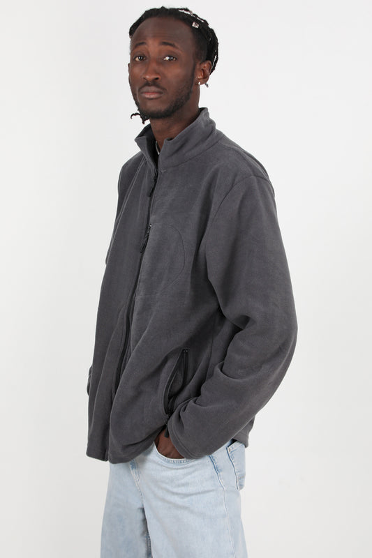 Winterwear Erkek Büyük Beden 3iplik Polar Ceket Füme