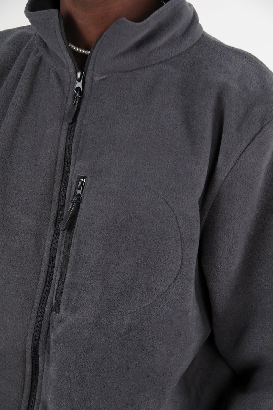 Winterwear Erkek Büyük Beden 3iplik Polar Ceket Füme