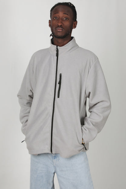 Winterwear Erkek Büyük Beden 3iplik Polar Ceket Gri