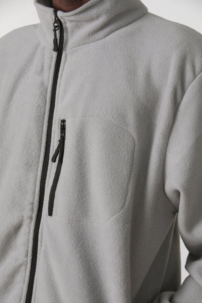 Winterwear Erkek Büyük Beden 3iplik Polar Ceket Gri