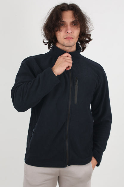 Winterwear Erkek Büyük Beden 3iplik Polar Ceket Lacivert