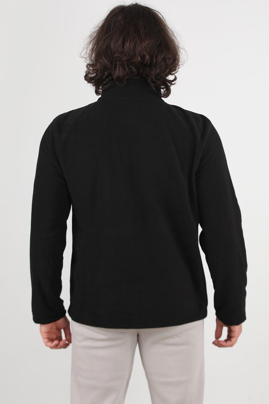 Winterwear Erkek Büyük Beden 3iplik Polar Ceket Siyah