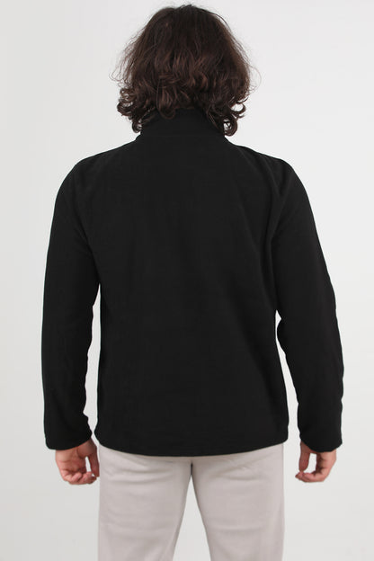 Winterwear Erkek Büyük Beden 3iplik Polar Ceket Siyah