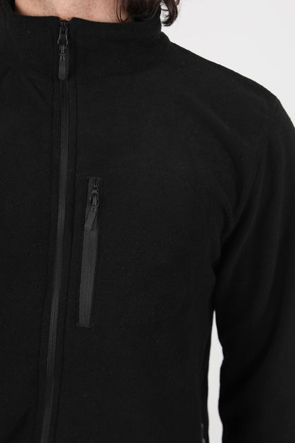 Winterwear Erkek Büyük Beden 3iplik Polar Ceket Siyah