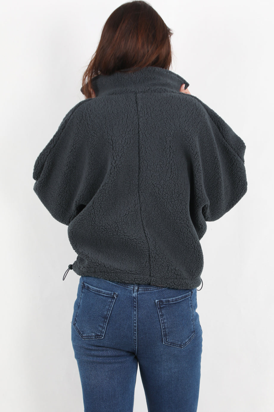 Cozyra Kadın Peluş Ceket Füme