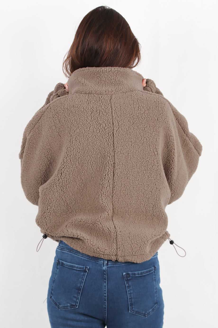 Cozyra  Kadın Peluş Ceket Kahverengi