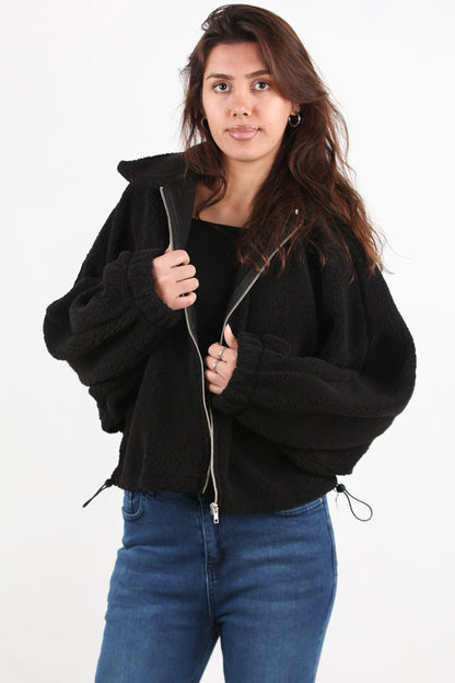 Cozyra Kadın Peluş Ceket Siyah
