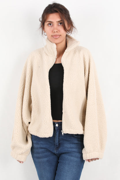 Cozyra Kadın Peluş Ceket Taş