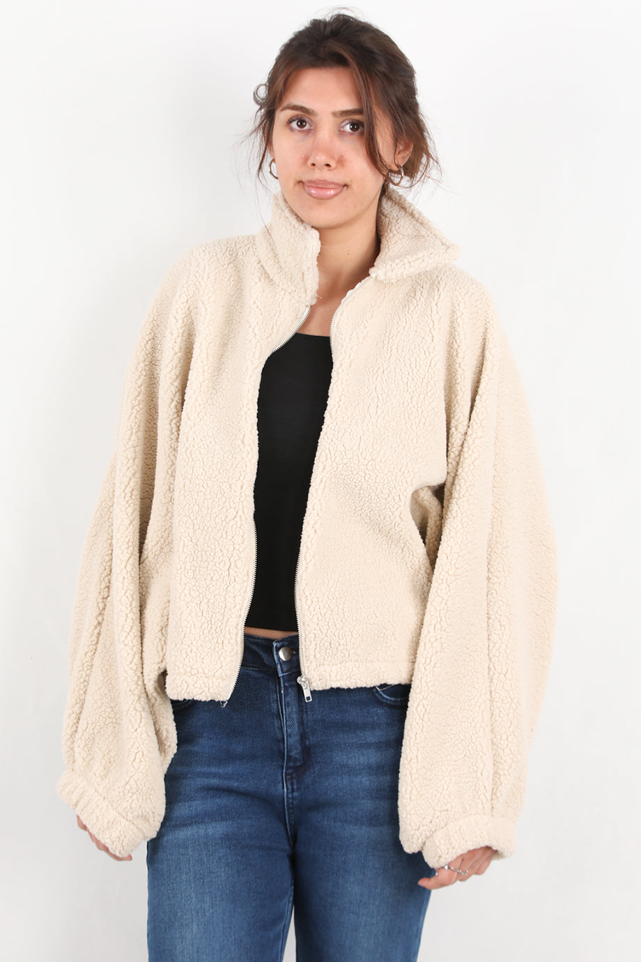 Cozyra Kadın Peluş Ceket Taş