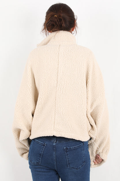 Cozyra Kadın Peluş Ceket Taş