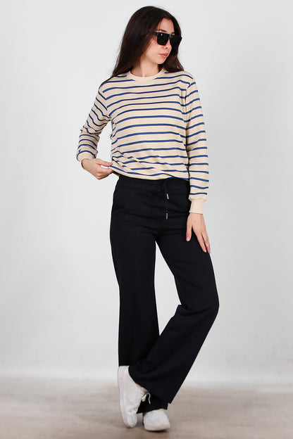 Kadın Bol Paça Eşofman Lacivert