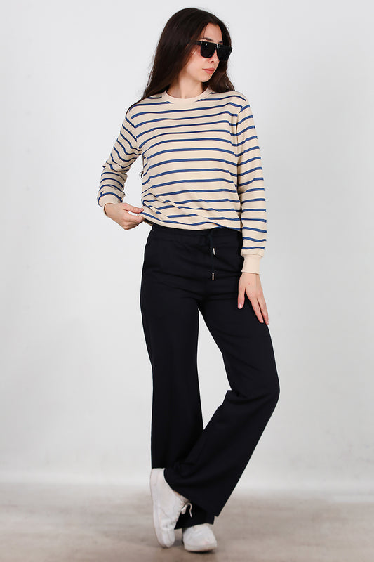 Kadın Bol Paça Eşofman Lacivert