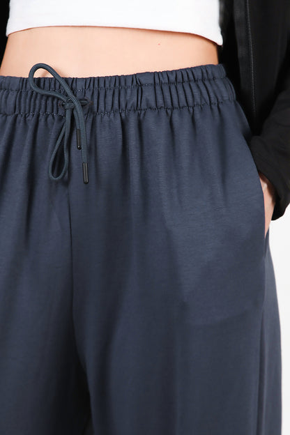 Kadın Paça Lastikli Oversize Eşofman Füme