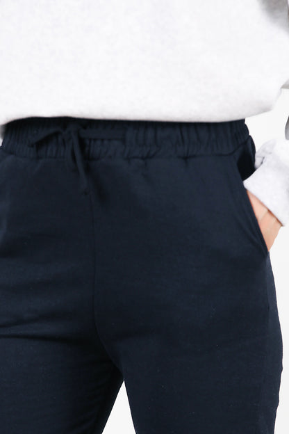 Kadın Bel Paça Lastikli Üç İplik Eşofman Lacivert