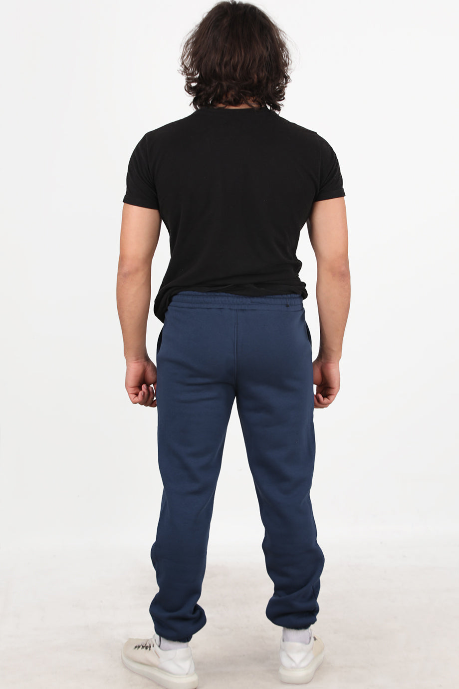 Solid Erkek Paça Lastikli 3 İplik Eşofman Lacivert