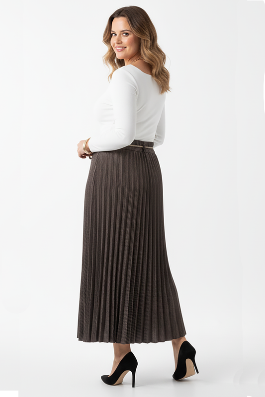 Büyük Beden Su Yolu Uzun Etek Bordo