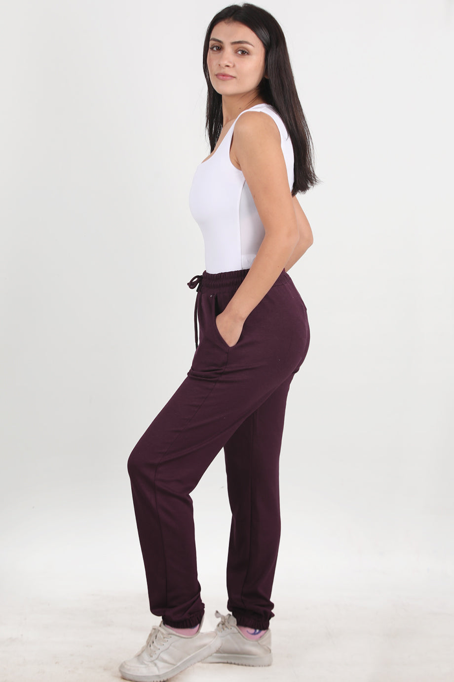 Move Kadın Paça Lastikli Eşofman Bordo
