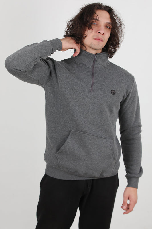 Edge Erkek Yarım Fermuar Sweat Antrasit