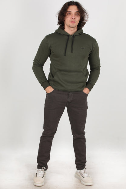 Stretchdenim Erkek Likrali Düz Paça Kot Pantolon Kahverengi