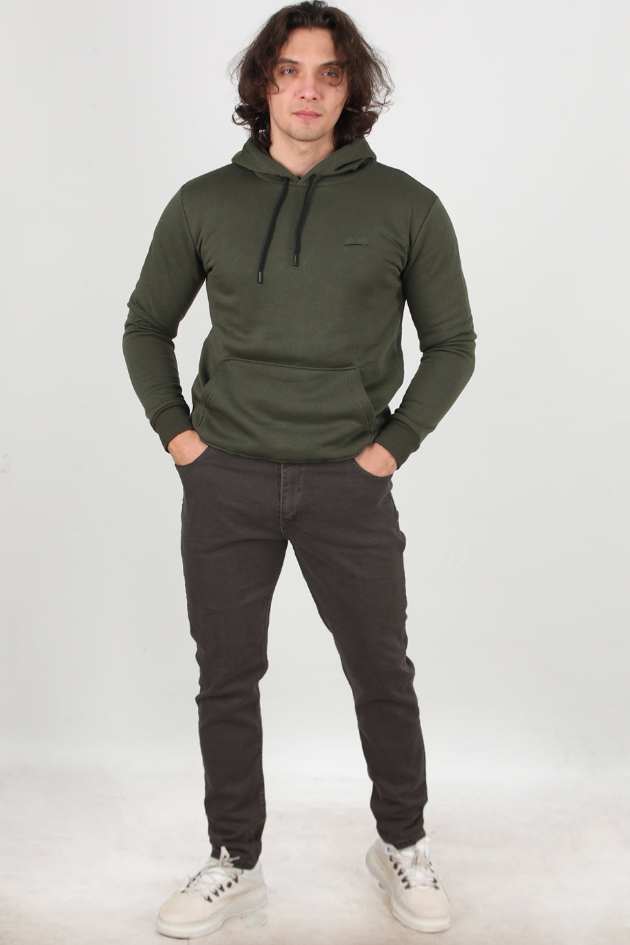 Stretchdenim Erkek Likrali Düz Paça Kot Pantolon Kahverengi