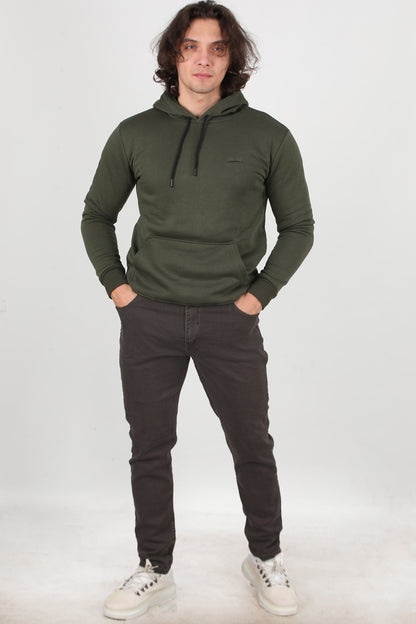 Stretchdenim Erkek Likrali Düz Paça Kot Pantolon Kahverengi