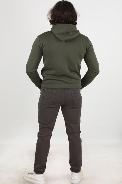 Stretchdenim Erkek Likrali Düz Paça Kot Pantolon Kahverengi