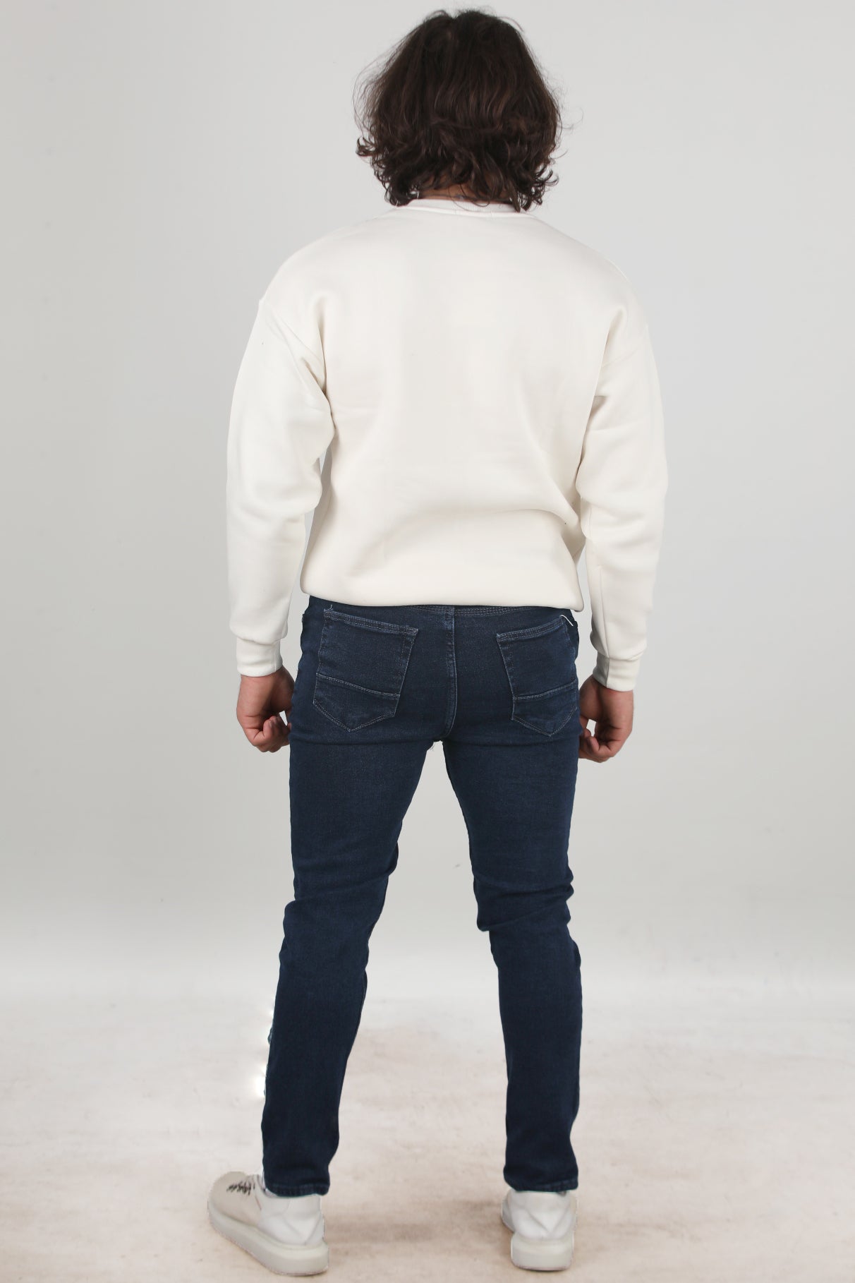 Stretchdenim Erkek Likrali Düz Paça Kot Pantolon Mavi