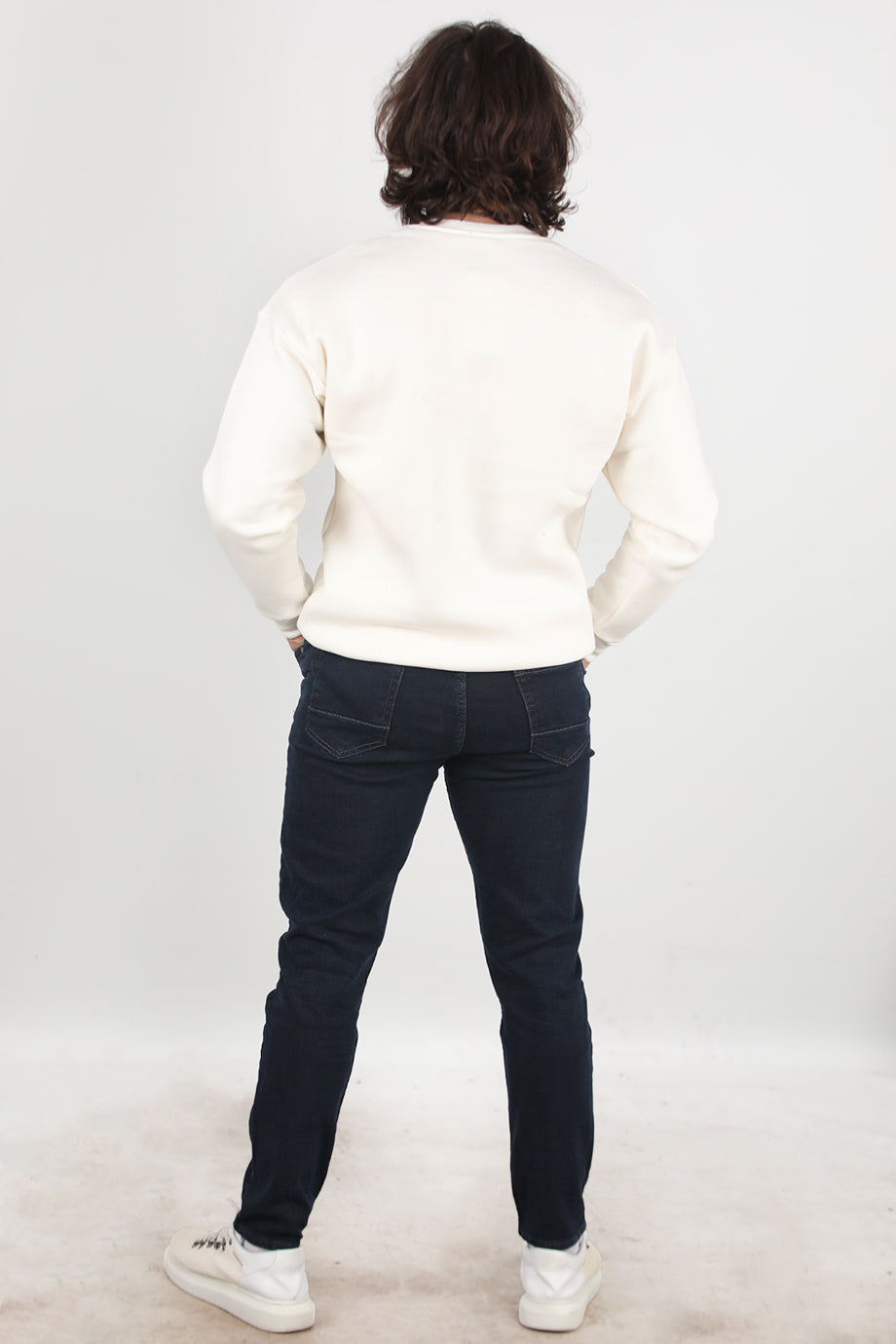 Stretchdenim Erkek Likrali Düz Paça Kot Pantolon Lacivert