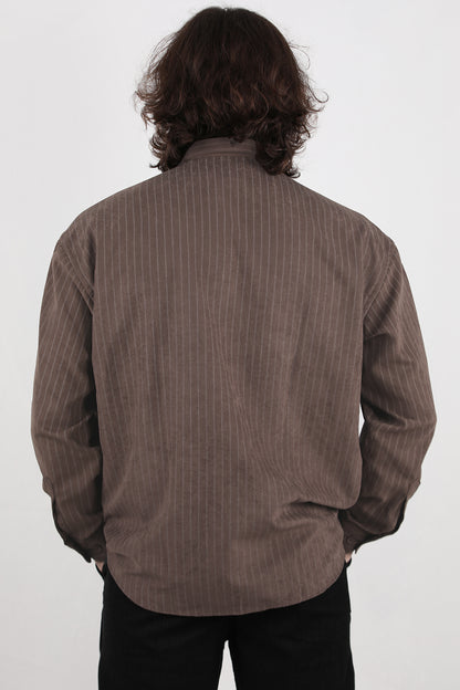 Longsleeve Erkek Uzun Kol Gömlek  Kahverengi