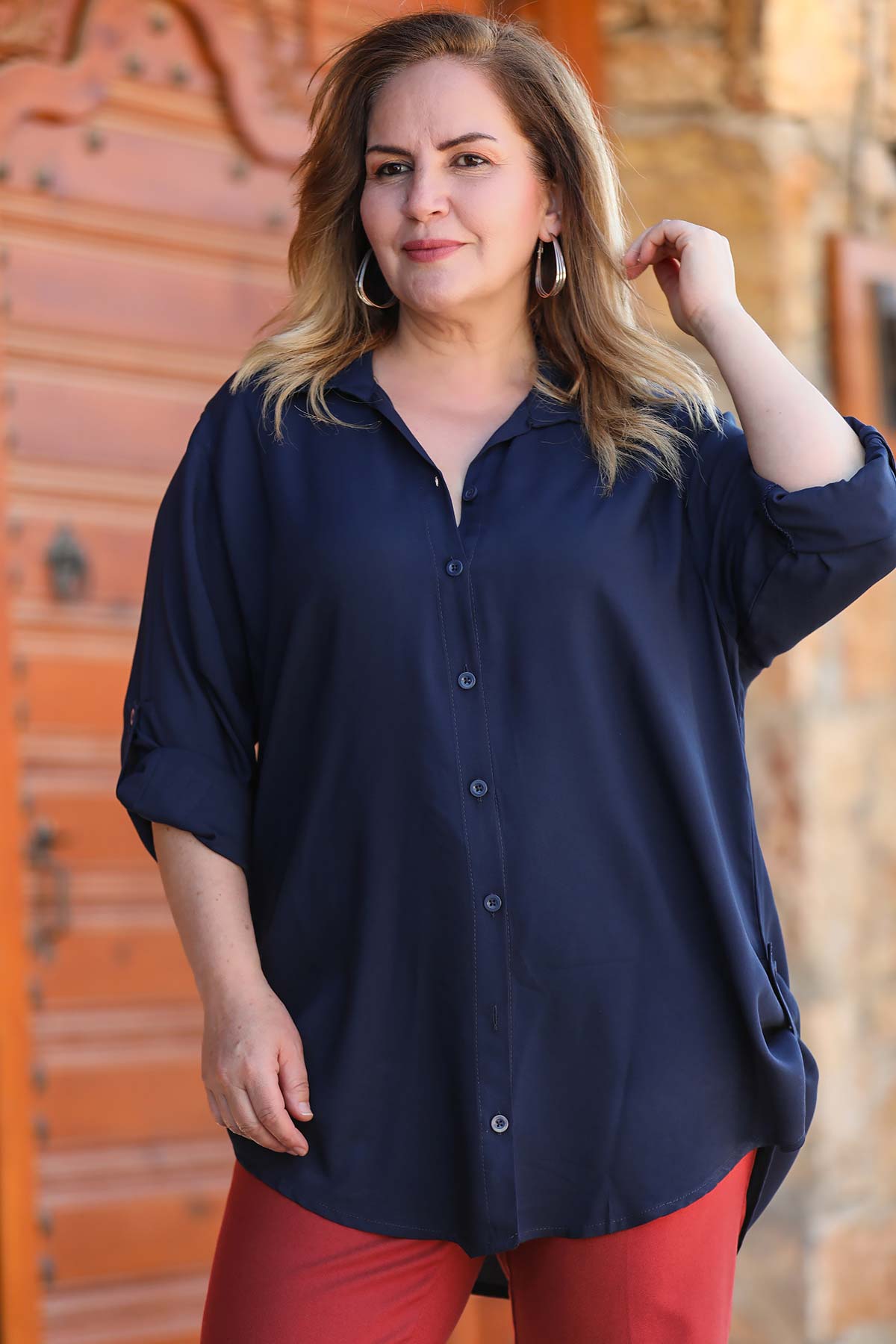 Büyük Beden Gömlek Lacivert