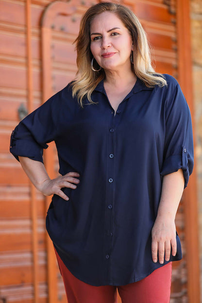 Büyük Beden Gömlek Lacivert