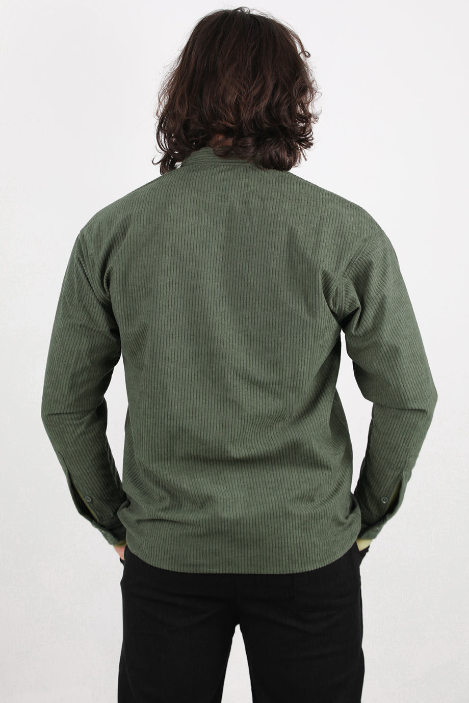 Noir Erkek Kadife Gömlek Haki