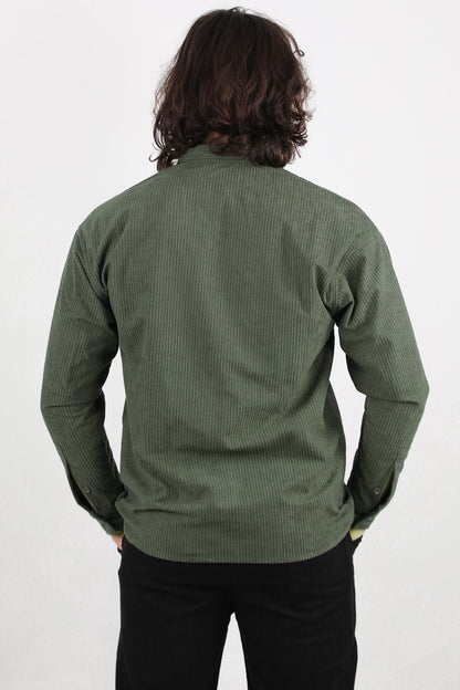 Noir Erkek Kadife Gömlek Haki