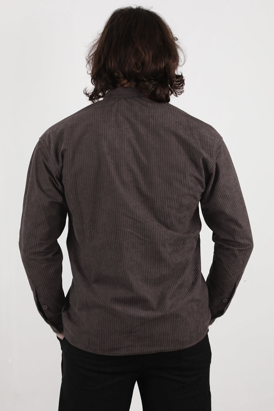 Noir Erkek Kadife Gömlek Kahverengi