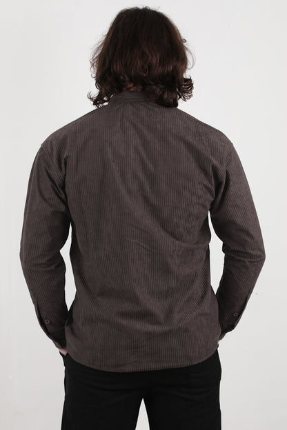 Noir Erkek Kadife Gömlek Kahverengi