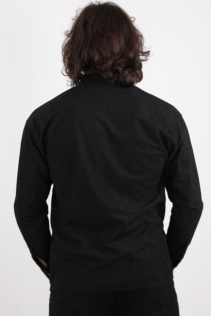 Noir Erkek Kadife Gömlek Siyah