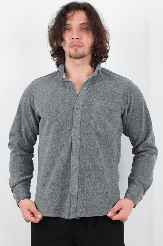 Heathrow Erkek Kaşe Gömlek Gri