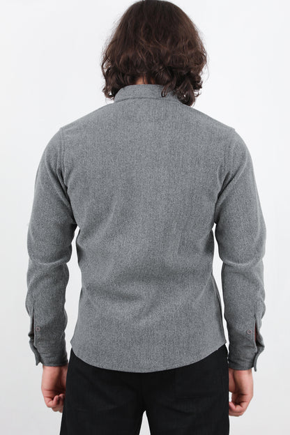 Heathrow Erkek Kaşe Gömlek Gri