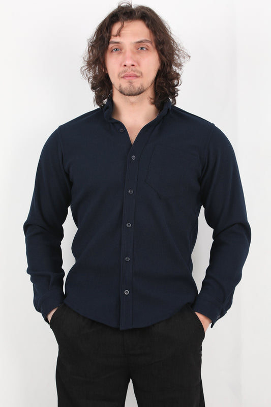 Heathrow Erkek Kaşe Gömlek Lacivert