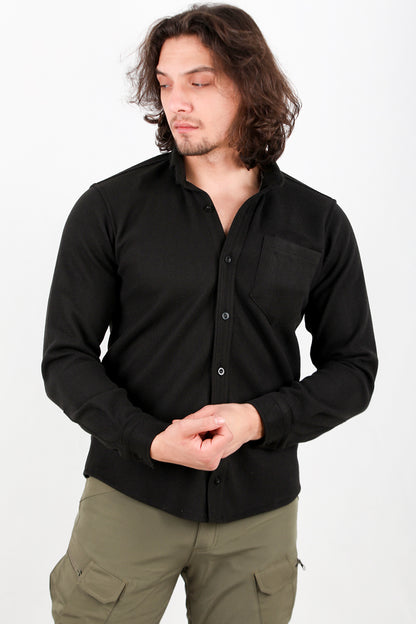 Heathrow Erkek Kaşe Gömlek Siyah